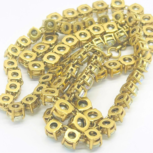 J. Crew Double Strand Crystal Aurora Borealis AB Necklace - Picture 5 of 5